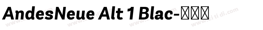 AndesNeue Alt 1 Blac字体转换